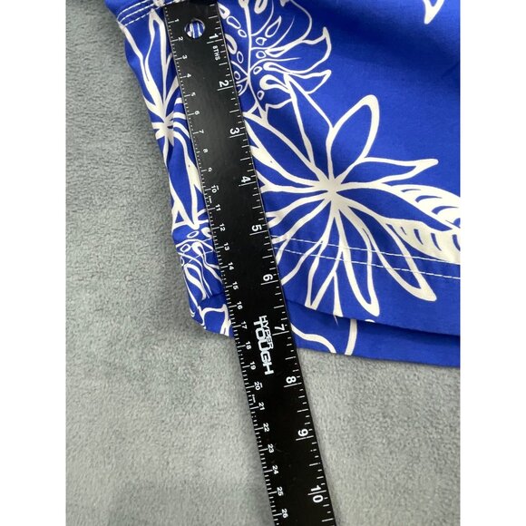 VTG Steve & Barrys Swim Trunks Mens L Blue Hawaiian Print - Picture 8 of 8